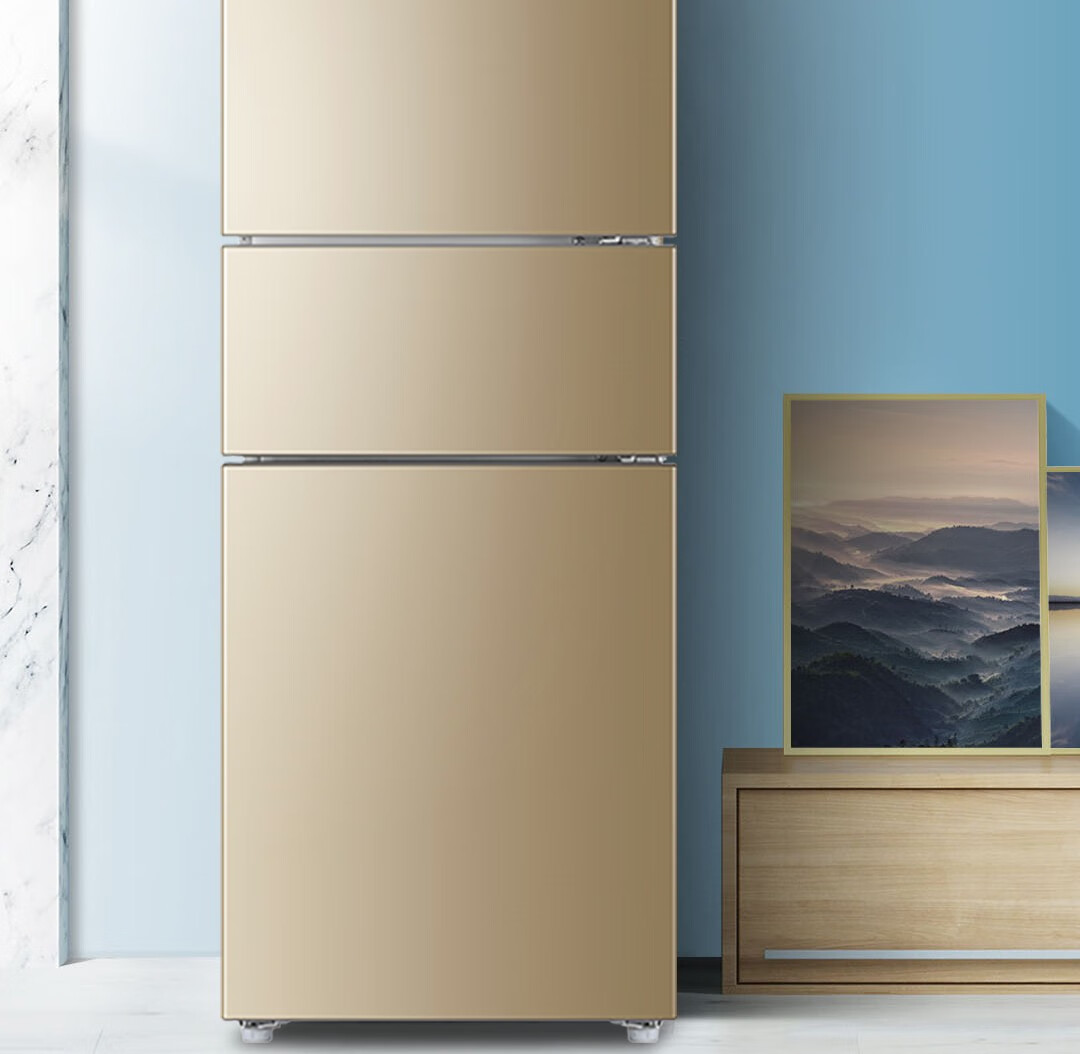 海尔haier冰箱216升三门家用节能风冷无霜软冷冻小型家用电冰箱海尔