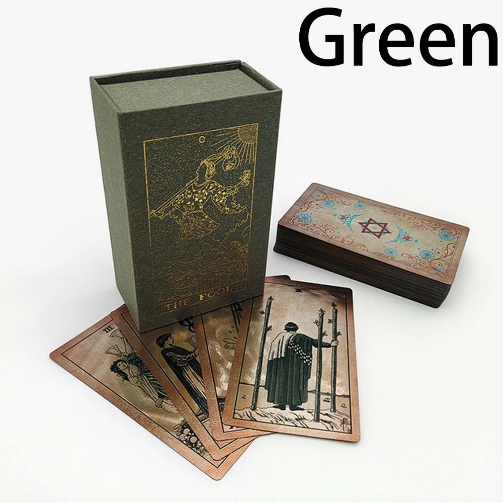 轻奢高端高端木质黑色版thefooltarot经典塔罗牌127英文塔罗黑色black