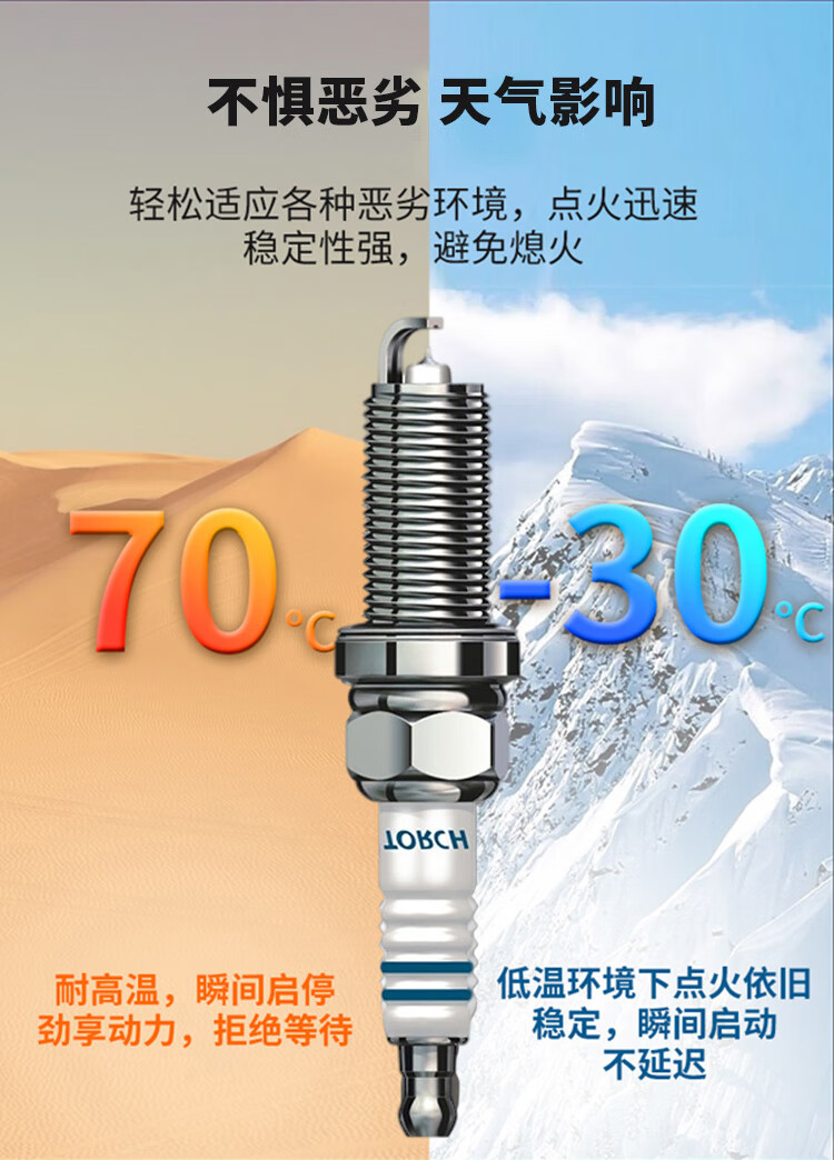 火炬单铱金火花塞dk7riu凯越英朗宝骏310/五菱之光/宏光/乐驰747 4个