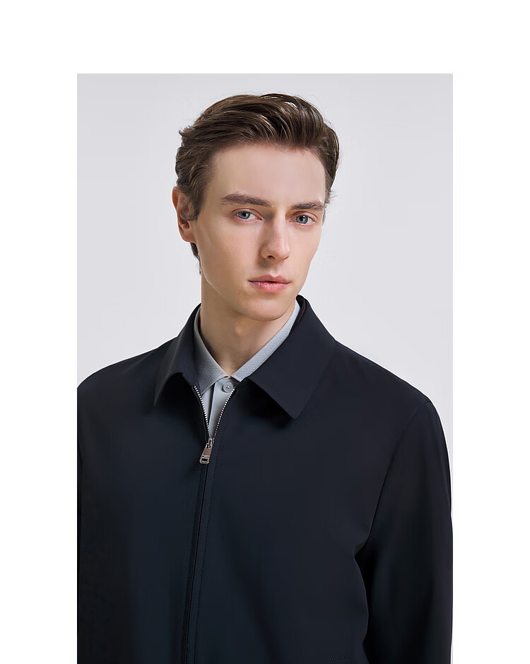 YOUNGOR [Administrative Jacket] Spring 2026 New Men's Lapel Wear-Resistant Jacket, Navy Blue, M, 170/92A 5