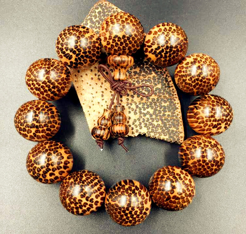 宾昔蛇鳞木佛珠手串15mm18202530mm南非蛇鳞木小孔20mm12颗20mm