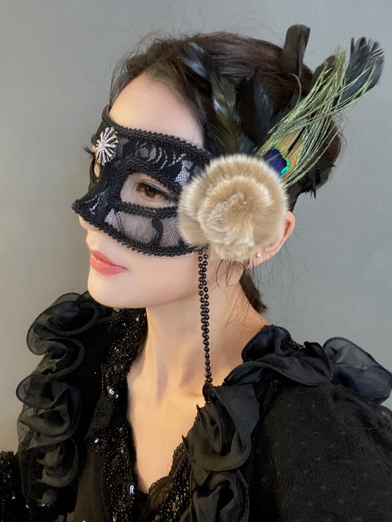 蕾丝sm眼罩半脸情趣面具假面女凰威尼斯名媛面纱私人派对网红直播舞会