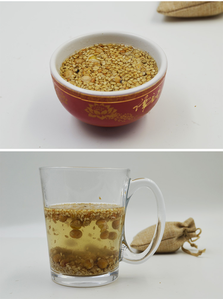 京品优选芝麻豆子茶姜盐茶湖南特产传统代用茶咸味下午茶500克2