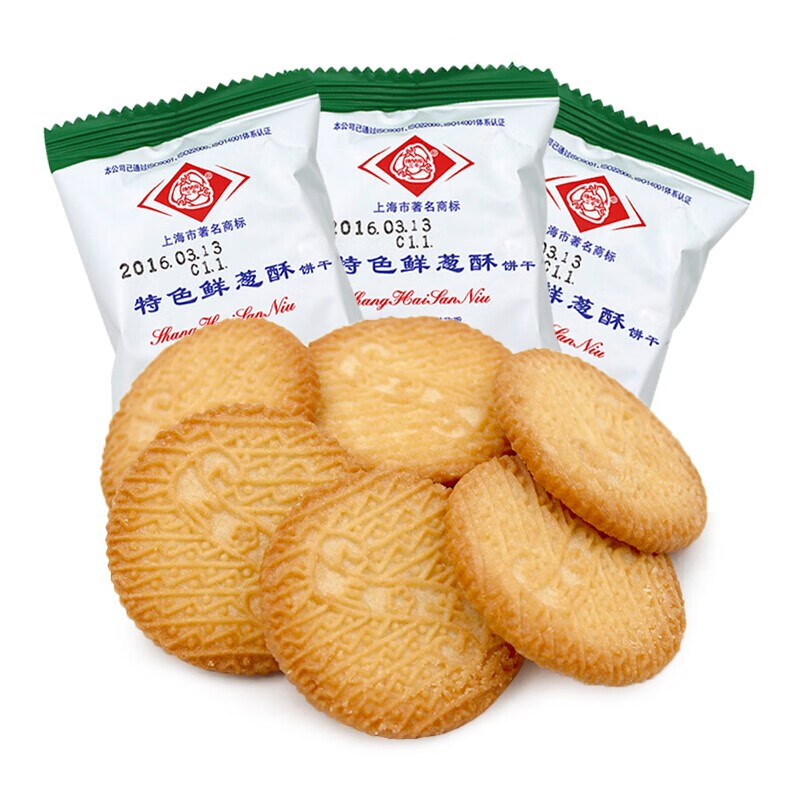 新鲜上海特色鲜葱酥饼干散装3斤葱油牛奶味苏打早餐办公室休闲零食