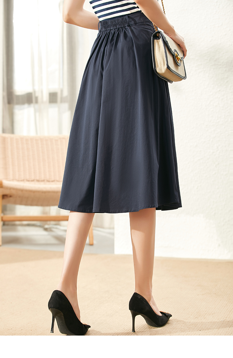 2022夏新品梵希蔓法式工字褶半身裙女2022夏季新款设计感小众简约气质