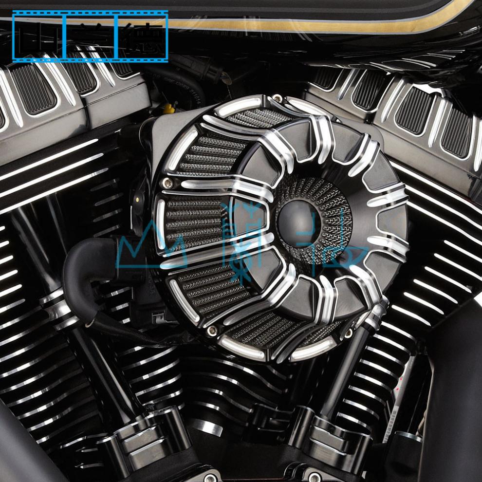 适用哈雷改装摩托车配件空气滤清器软尾肥仔空滤路王滑翔滤清器滑翔路