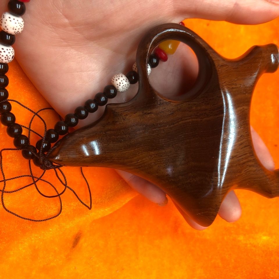 蚁族实木左右手铜头拦天雀异型黑檀密度高沉水户外扁皮弹弓指环弹弓