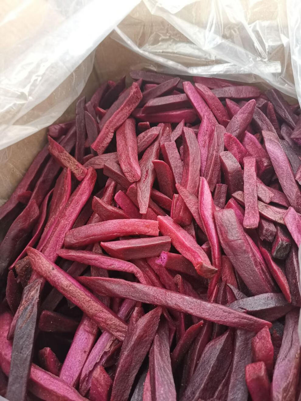 厂家香酥片散装10斤地瓜干香脆红薯条紫薯条油炸片红薯干脆片 散装
