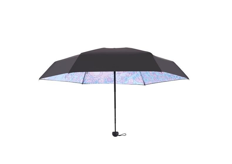 天堂伞五折伞超轻便携迷你口袋伞黑胶防晒太阳伞遮阳伞男女折叠晴雨