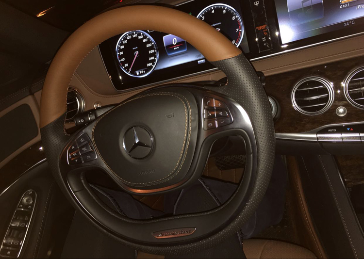 远燕2021款奔驰s400l方向盘套迈巴赫s级s320/s350l//s600l专用手缝