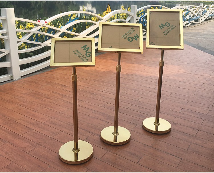 朝奕不锈钢水牌a3指示牌指引牌告示牌户外立式广告宣传落地升降牌特价