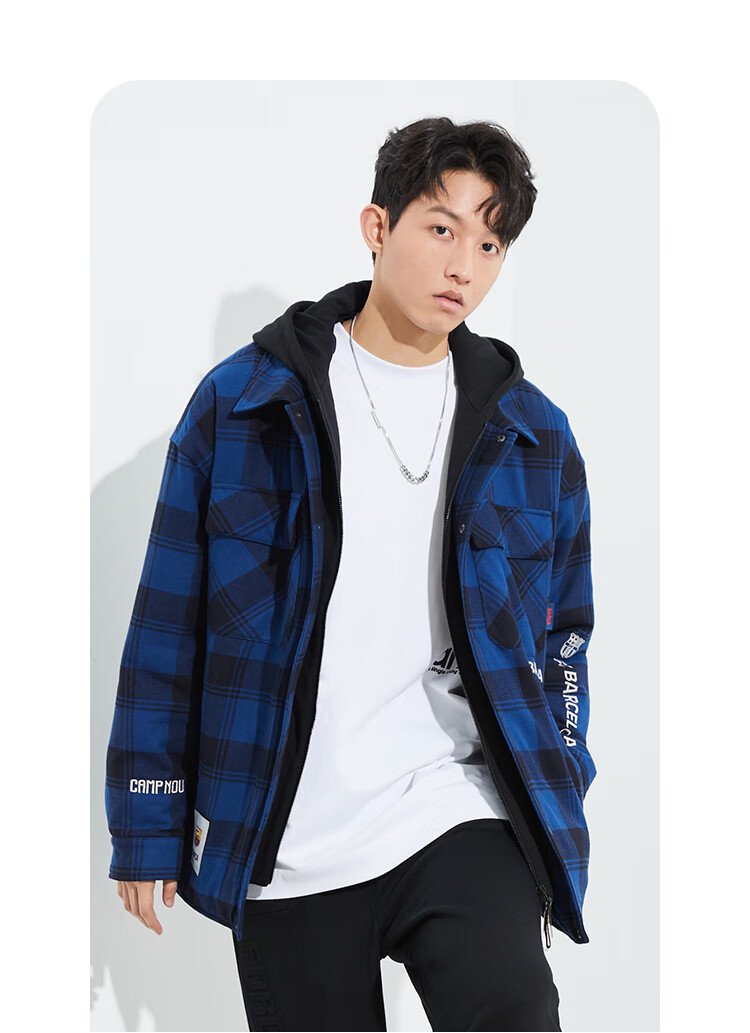 jackjones杰克琼斯巴萨俱乐部授权男士休闲棉服外套221409001 e40净