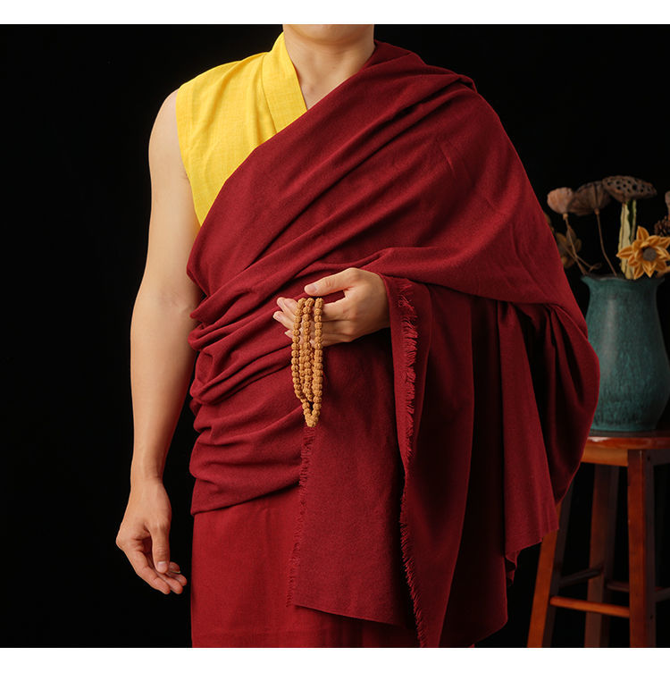 早秋新款僧衣藏传佛教喇嘛僧服羊绒披单夏季薄透气藏传佛教和尚出家人