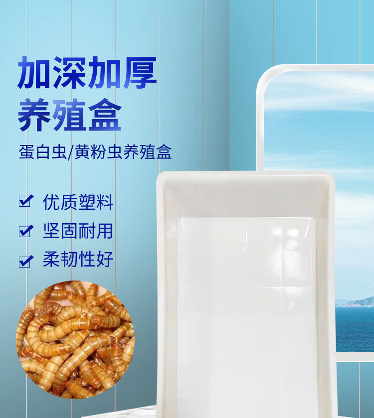 新型蛋白虫孵化盒黄粉虫养殖盒蛋白虫养殖塑料盒大麦虫养殖工具孵化盘