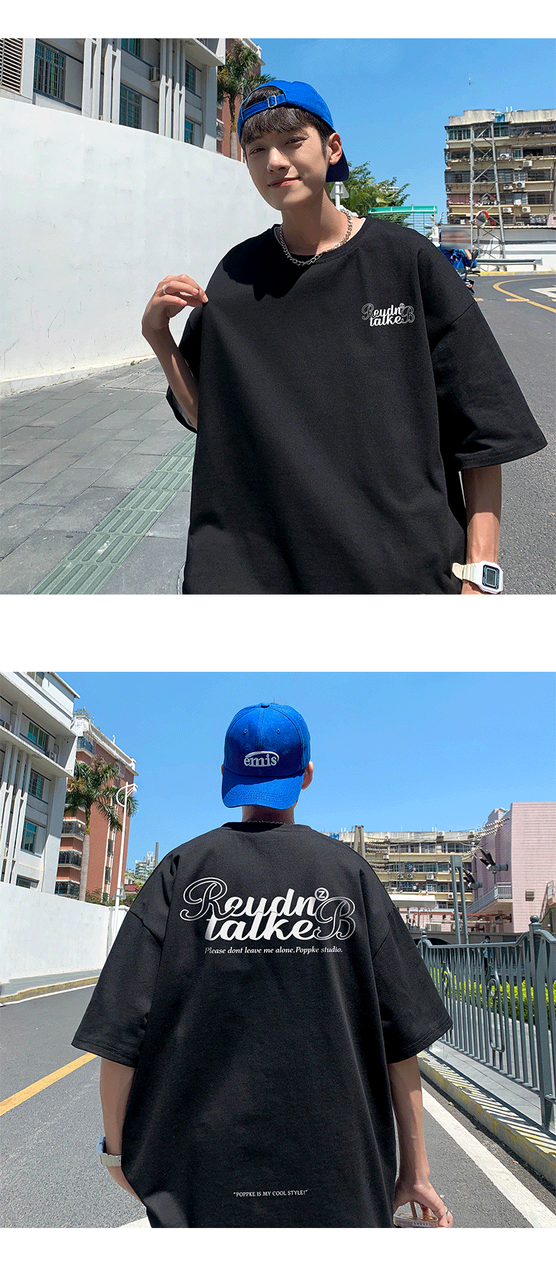 clawmoney短袖恤男宽松字母高街百搭体恤夏季潮牌潮流港风上衣白色s