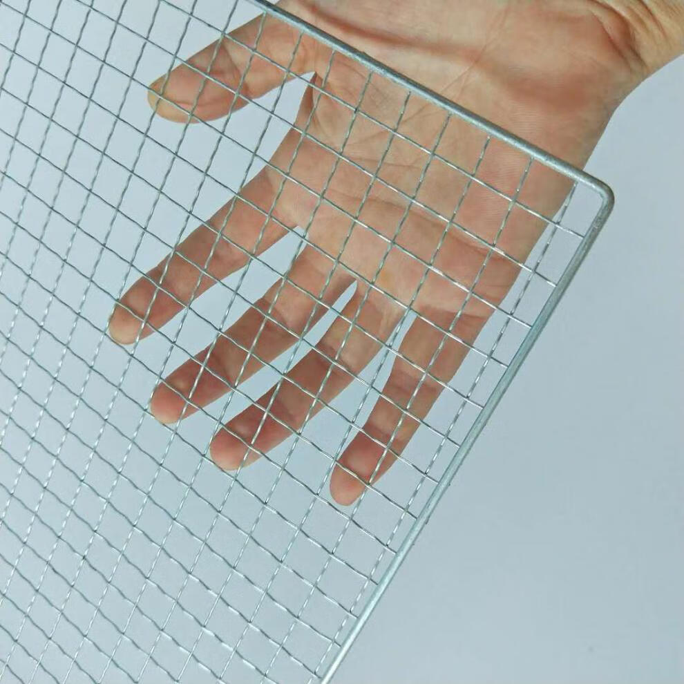 烧烤网格网片烤网架烤炉家用烧烤铁网长方形网架网格烧烤架铁丝网 25*