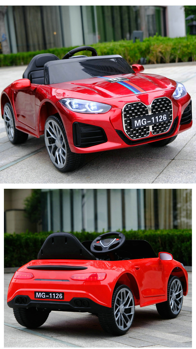 儿童电动车可坐人四轮宝宝玩具电动汽车宝马m3小孩自驾摇摆童车带音乐