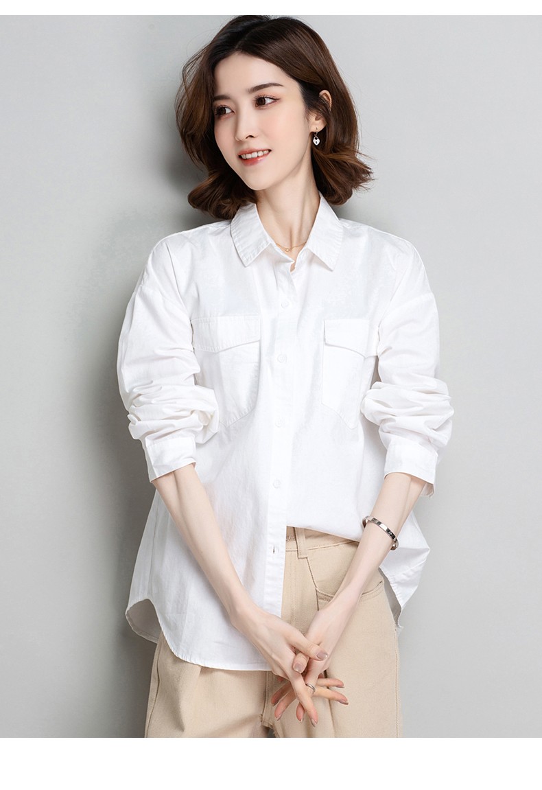 梵乔希品牌衬衫女士春季韩版宽松纯色洋气休闲百搭长袖上衣时尚外套