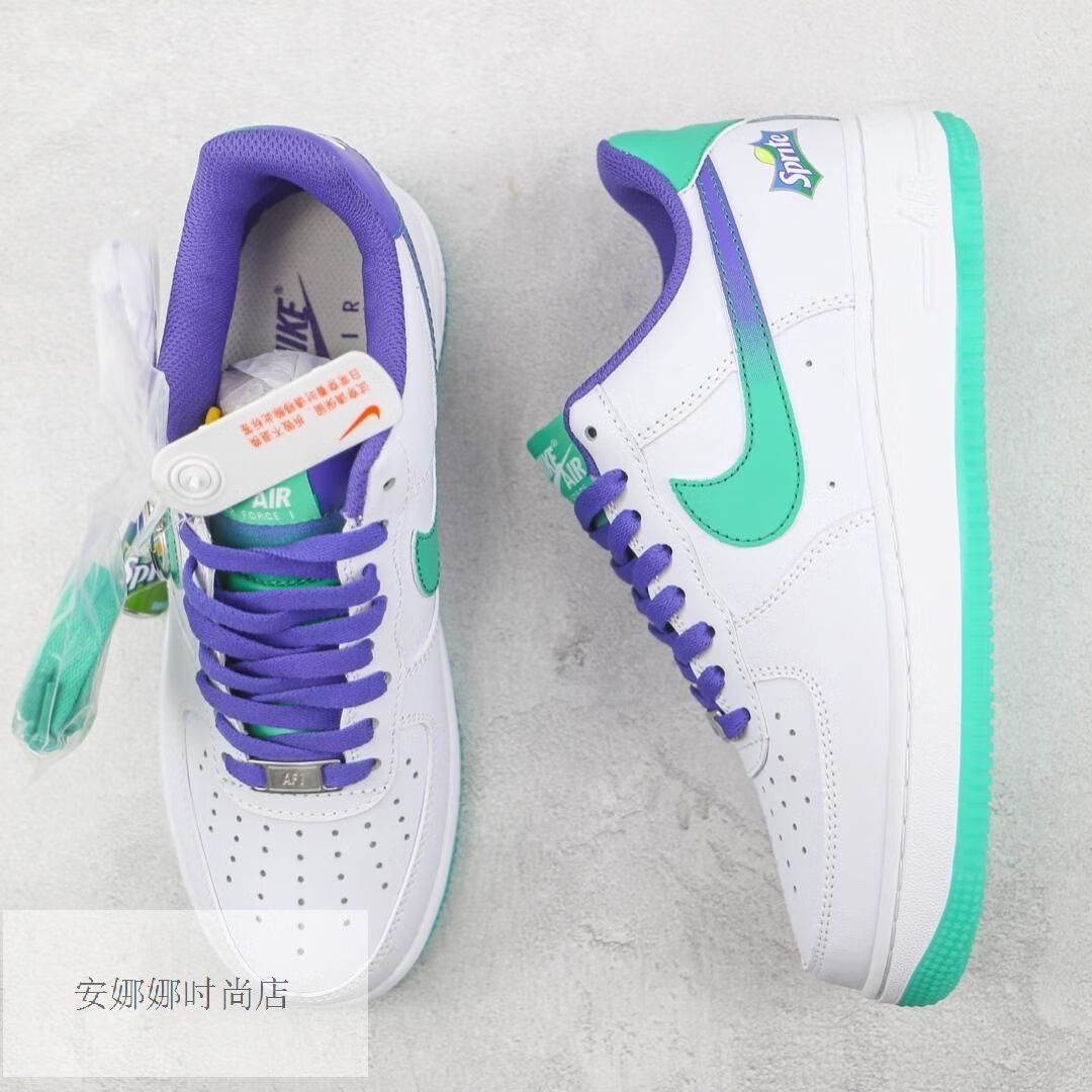 【官方旗舰店】纯原 空军一号雪碧sprite低帮休闲男女白绿果冻底板鞋