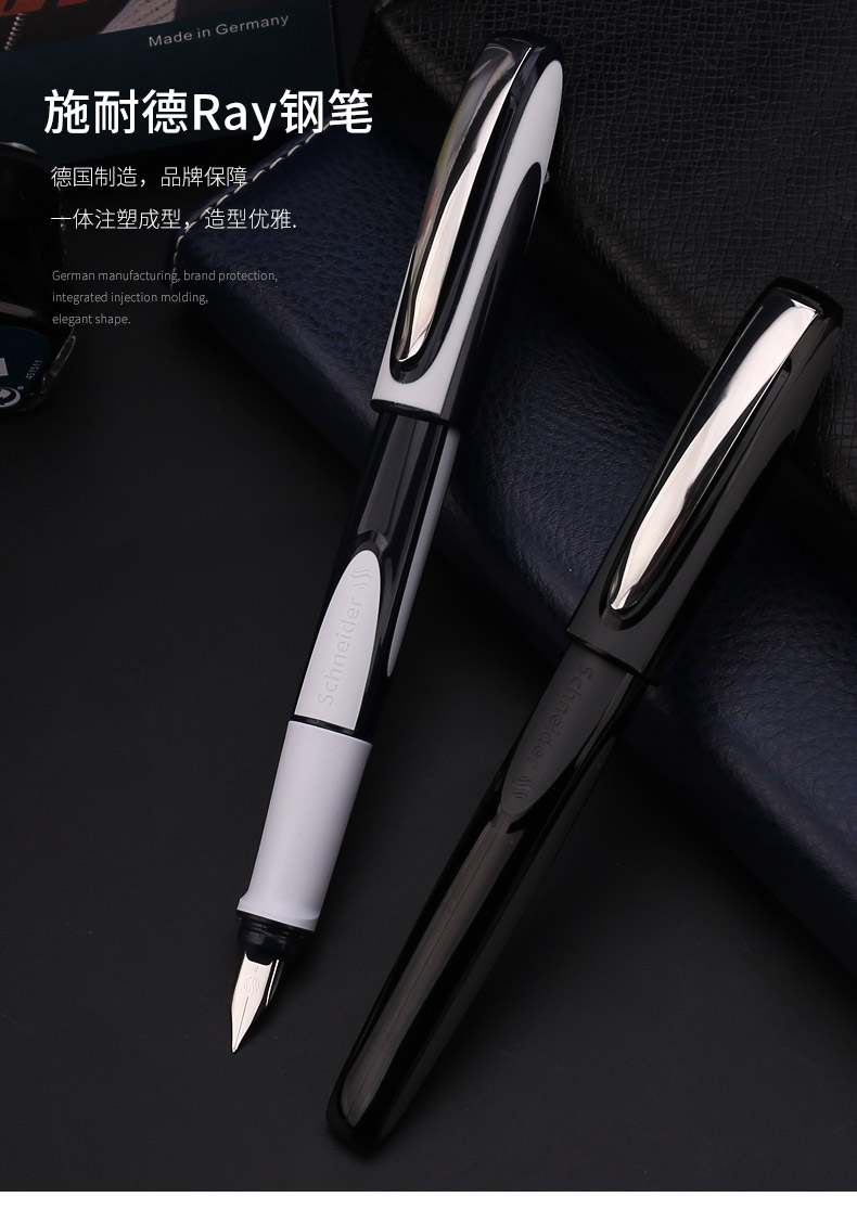 施耐德(schneider) 双头钢笔 ray练字笔学生成人书写多功能笔 绿色