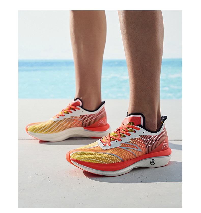 安踏c202 gt 跑步鞋男氮科技2022马拉松碳板竞速运动鞋子 -1象牙白