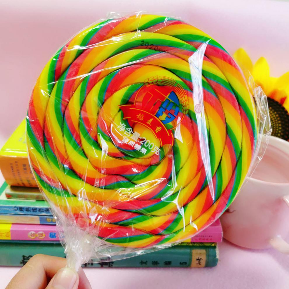 价超大棒棒糖彩虹糖硬糖送女生闺蜜生日万圣节礼物 港荣 心形棒棒糖