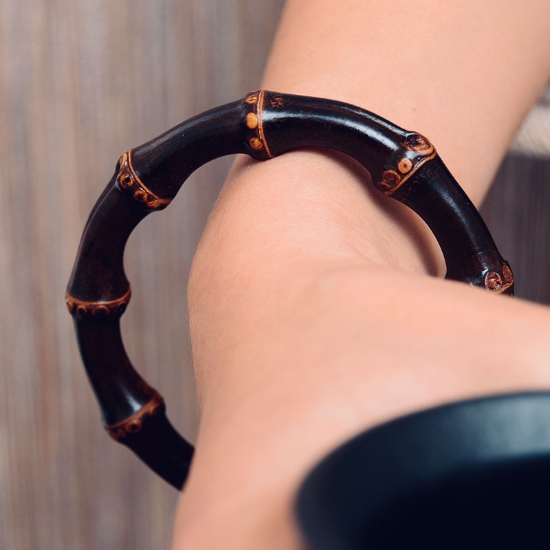 豪珠手工紫竹手镯西藏鸡血藤男女款情侣原创设计植物网红款礼品饰品