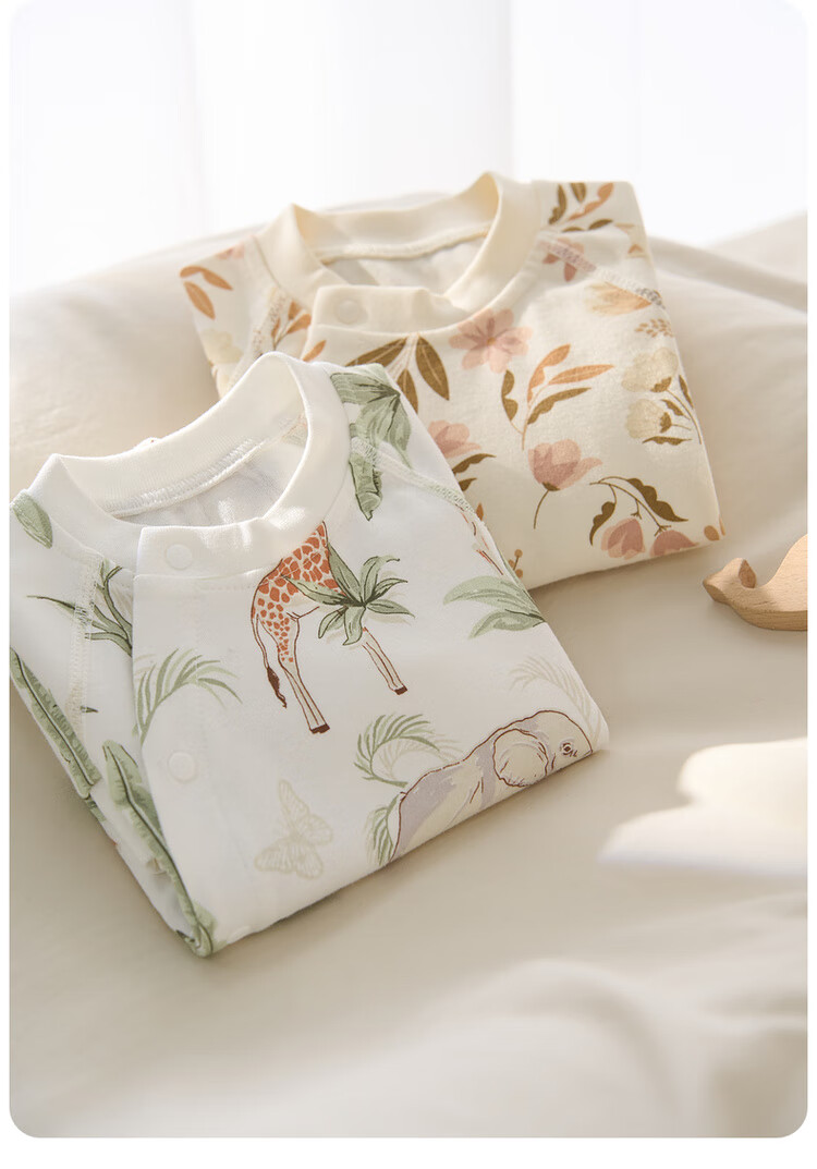 TONGTAI Newborn Onesie, Baby Clothes, Infant Romper, All-Season Children's Loungewear, Crawling Suit, Green, 59cm 19