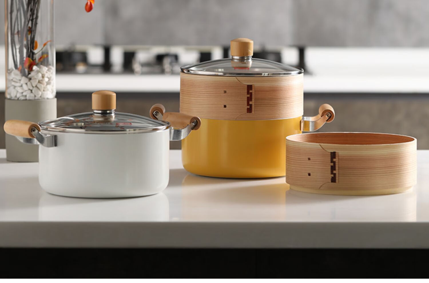 特百惠tupperware不粘双耳蒸锅汤锅一体家用煮粥小炖锅燃气灶电磁炉