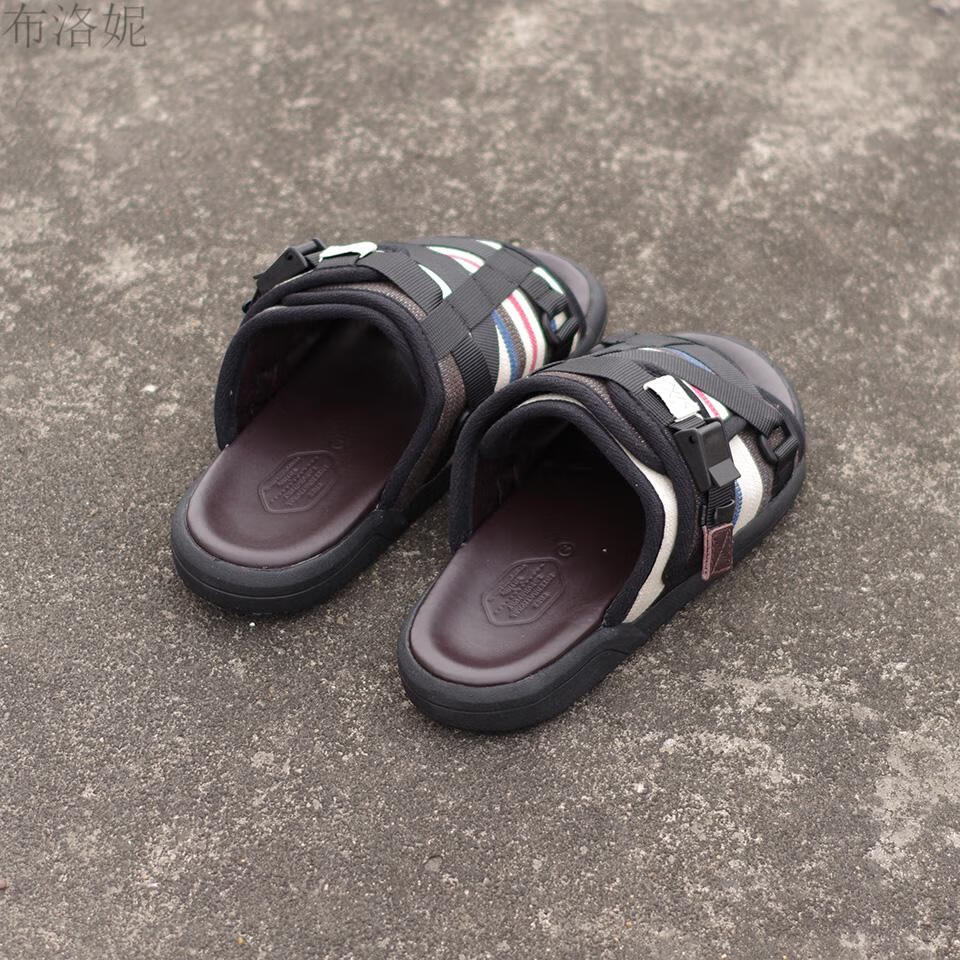 clot陈冠希鞋子visvim新款潮牌网红波点真1皮防臭陈冠希牛皮拖鞋