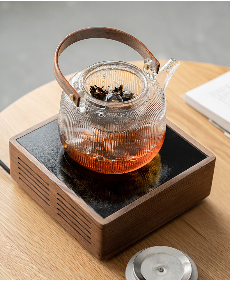 sthanodd电陶炉煮茶器家用玻璃白茶煮茶壶茶具烧水壶蒸汽壶小型煮茶炉