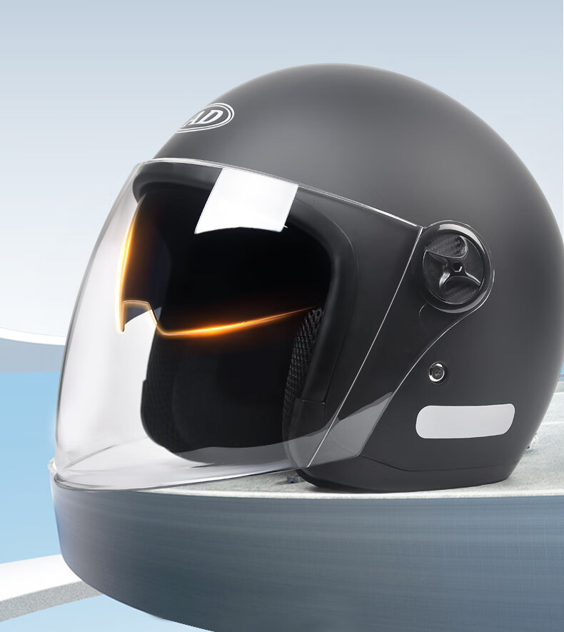 AD New National Standard 3C Certified Electric Vehicle Helmet for Men And Women, All-Season Universal Electric Scooter Safety Helmet, Women's Summer Double-Lens Sun Protection Lightweight Half Helmet 165-1 Snow White 2