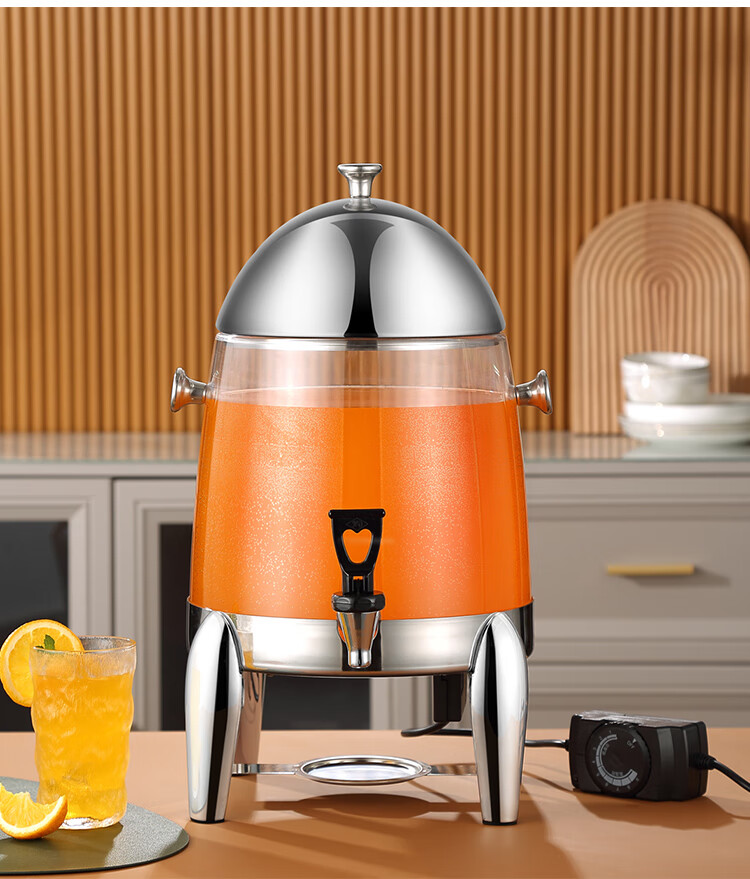 自助餐果汁鼎不锈钢不锈钢果汁鼎电加热牛奶鼎商用电热咖啡鼎自助餐