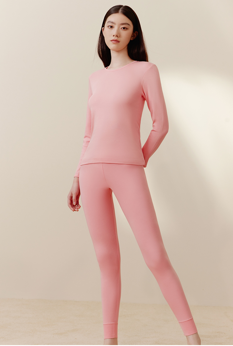 高品质三枪内衣100纯棉薄款女士保暖内衣套装全棉秋衣秋裤内衣女柔软