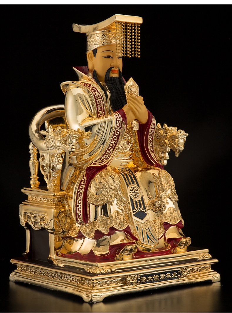 神像纯铜四御尊神铜像家用佛堂供奉道教六御南极长生大帝佛像北极紫微