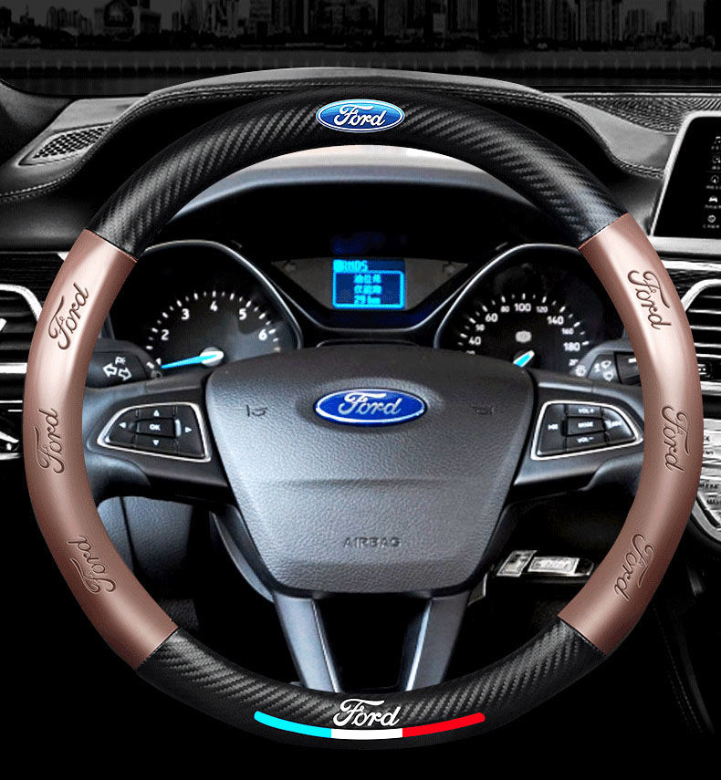 适用于福特专用方向盘套真皮蒙迪欧翼虎锐界福克斯福睿斯金牛座碳纤把