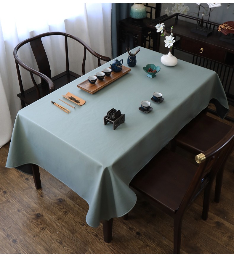 长方形台布餐桌布布艺高级感实木茶席茶台茶几桌垫高档轻奢纯色茶桌布