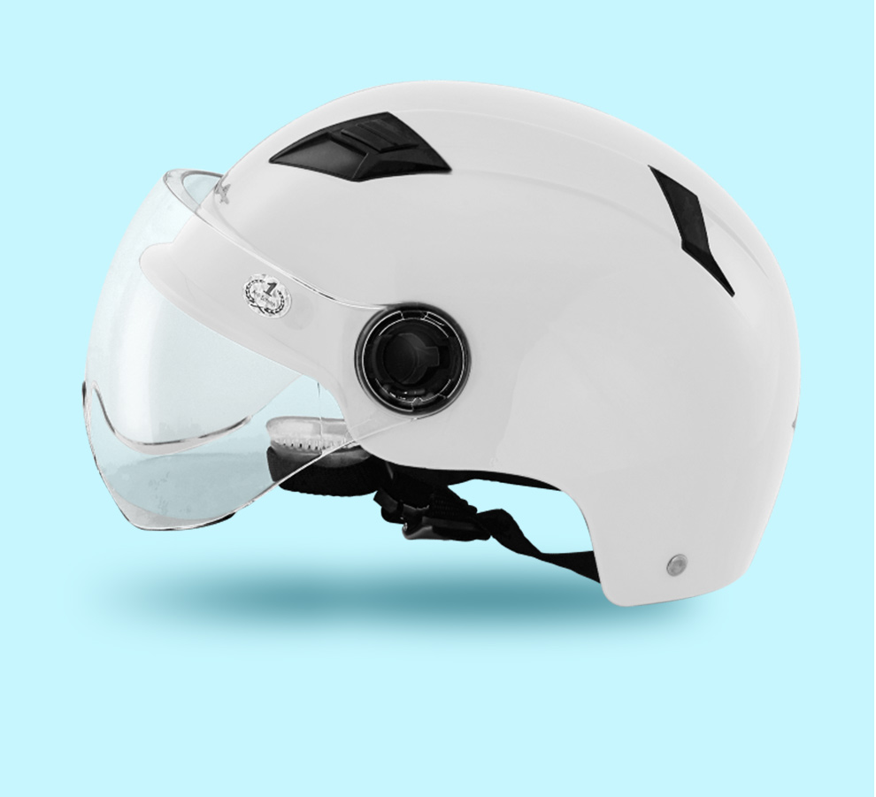 爱玛电动车头盔aima男女四季通用骑行好看可爱遮阳挡风安全帽安全盔