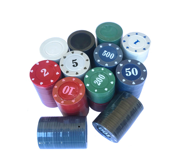 兴玛优选数字筹码麻将扑克游戏代币塑料筹码片棋牌室面值5元20片