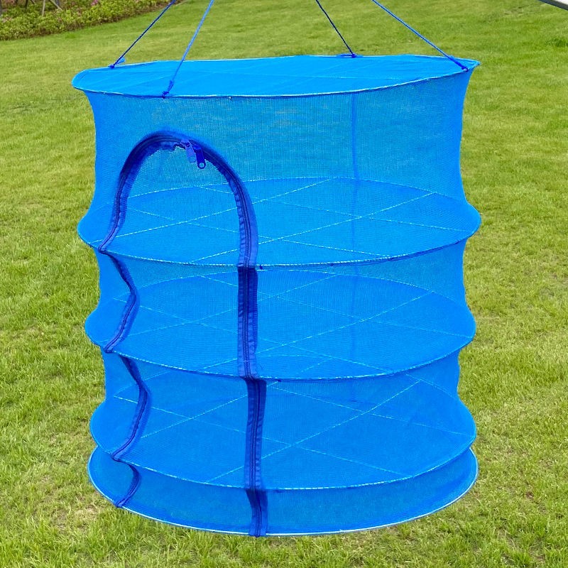 晒鱼网防蝇笼晒干网晾晒鱼干网罩多功能晒菜网架干货家用速干神器圆形