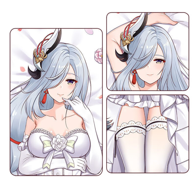 原神抱枕污可插原神申鹤等身抱枕二次元动漫周边游戏同人宅男花嫁2长