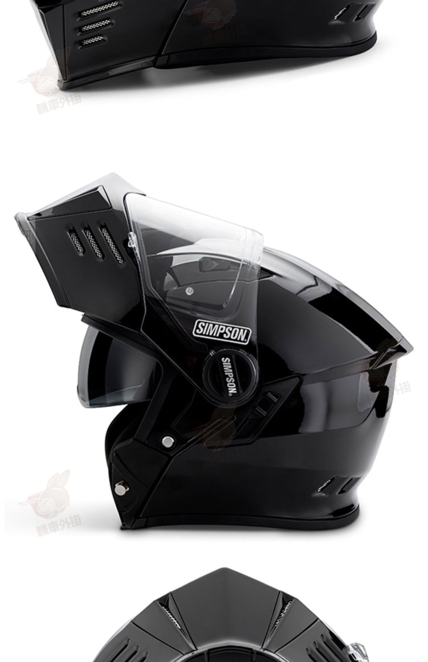 美国辛普森modbandit揭面盔碳纤维复古头盔摩托车机车防碳纤维xl