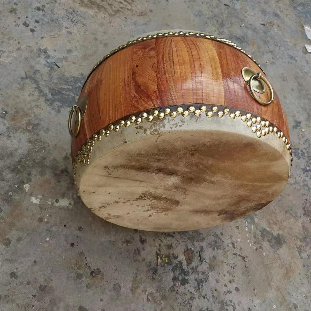 8in24in正宗黄牛皮原木色堂鼓椿木鼓白茬鼓锣鼓大
