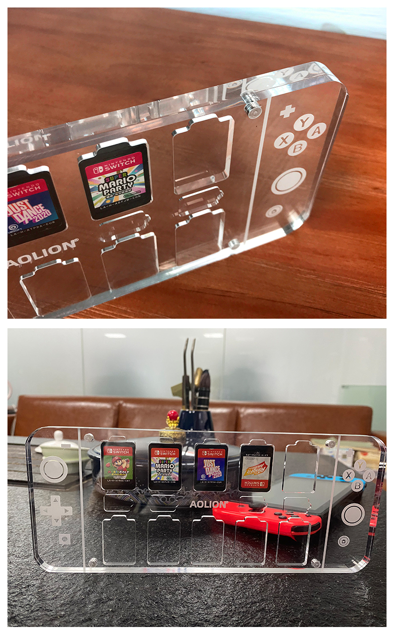 aolionswitch卡盒任天堂switcholed卡带收纳盒lite水晶透明防尘罩ns