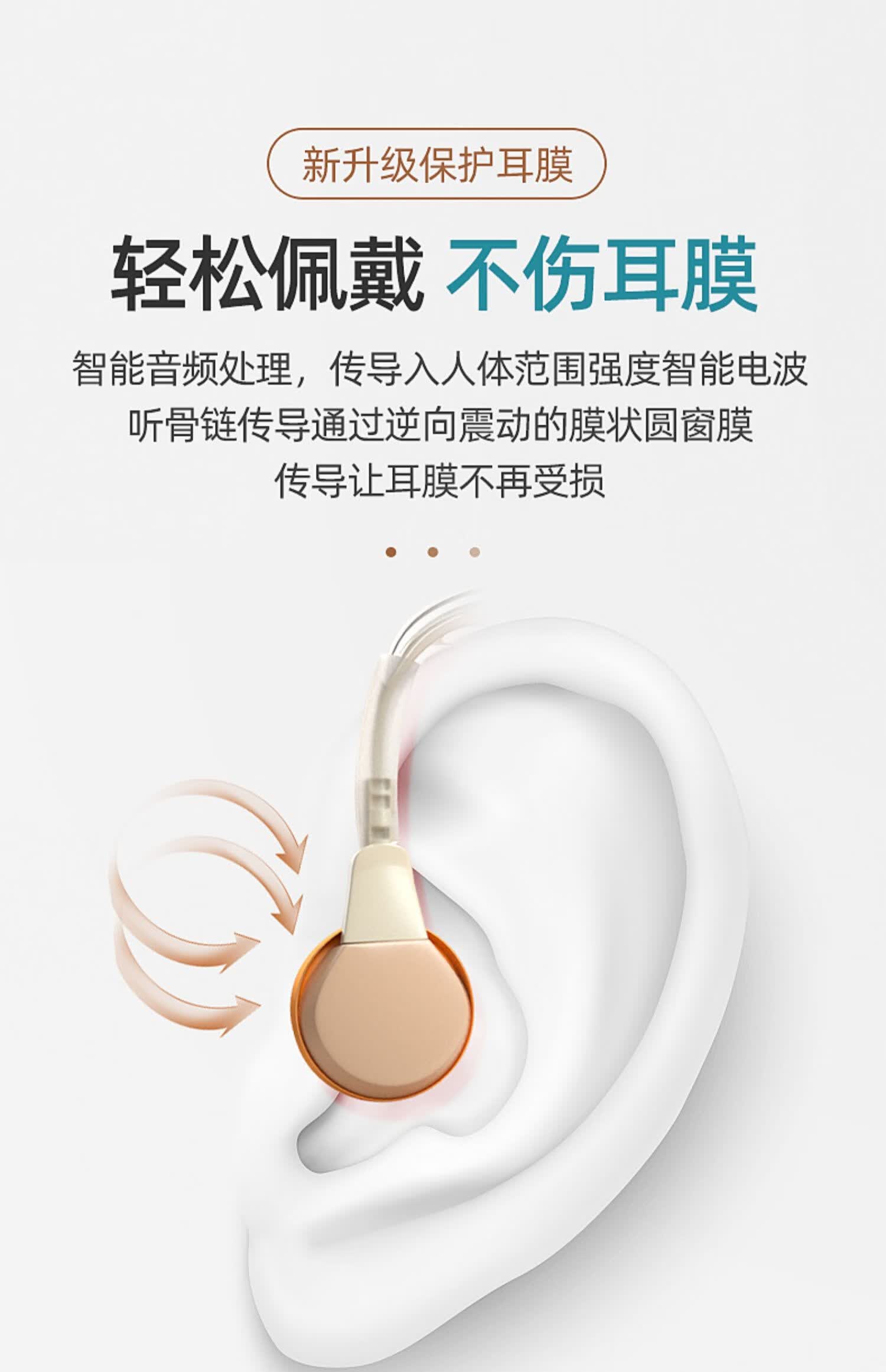 助听器老人专用耳聋耳背无线隐形年轻人老年声音放大器耳蜗式助听器单