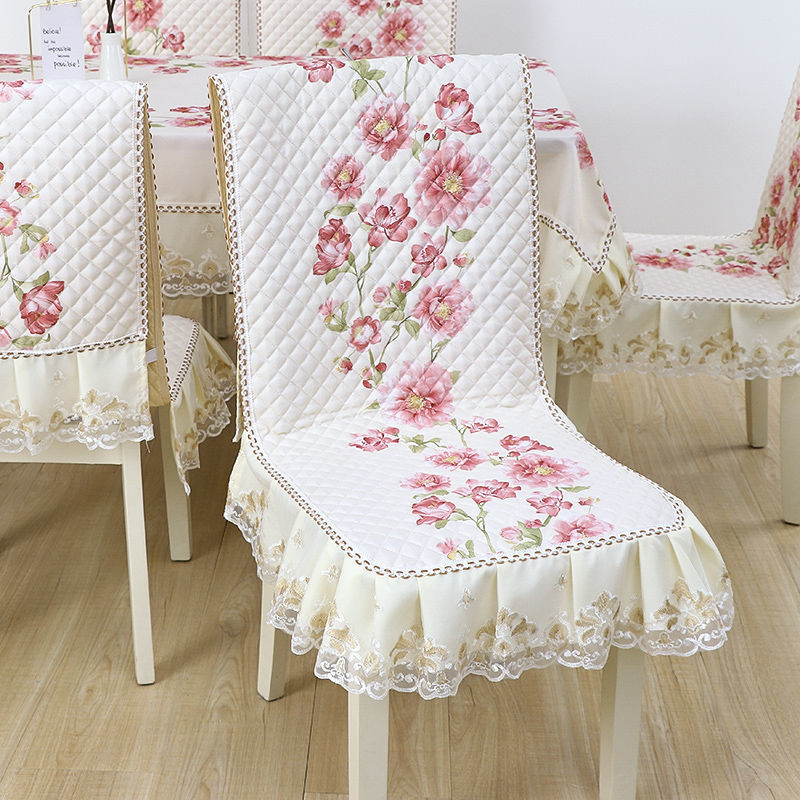 加厚椅子套餐椅套凳子套罩椅子套罩家用椅子罩连体椅子坐垫靠背套吉祥