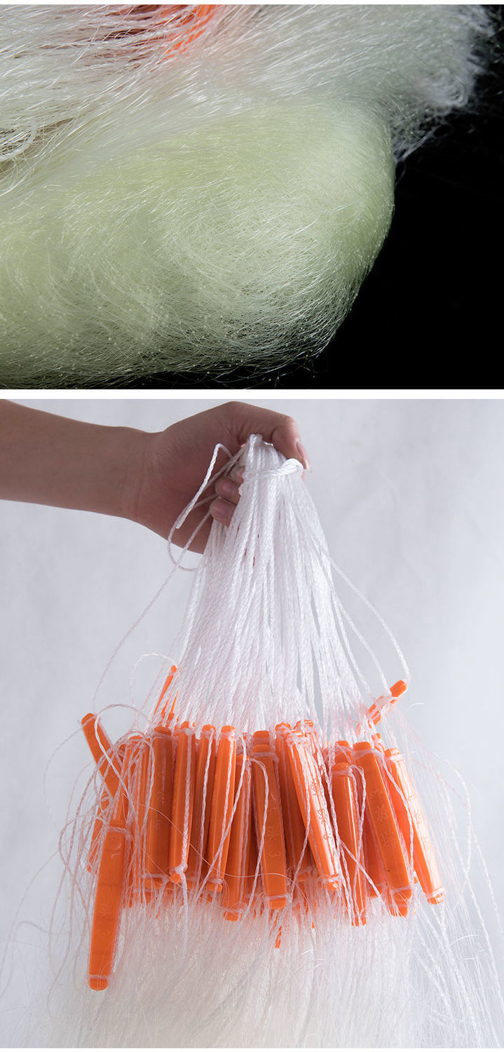 3加粗丝6磅丝1.5米~6米高三层加重渔网丝网鲢鱼草鱼捕鱼网 0.3丝 1.