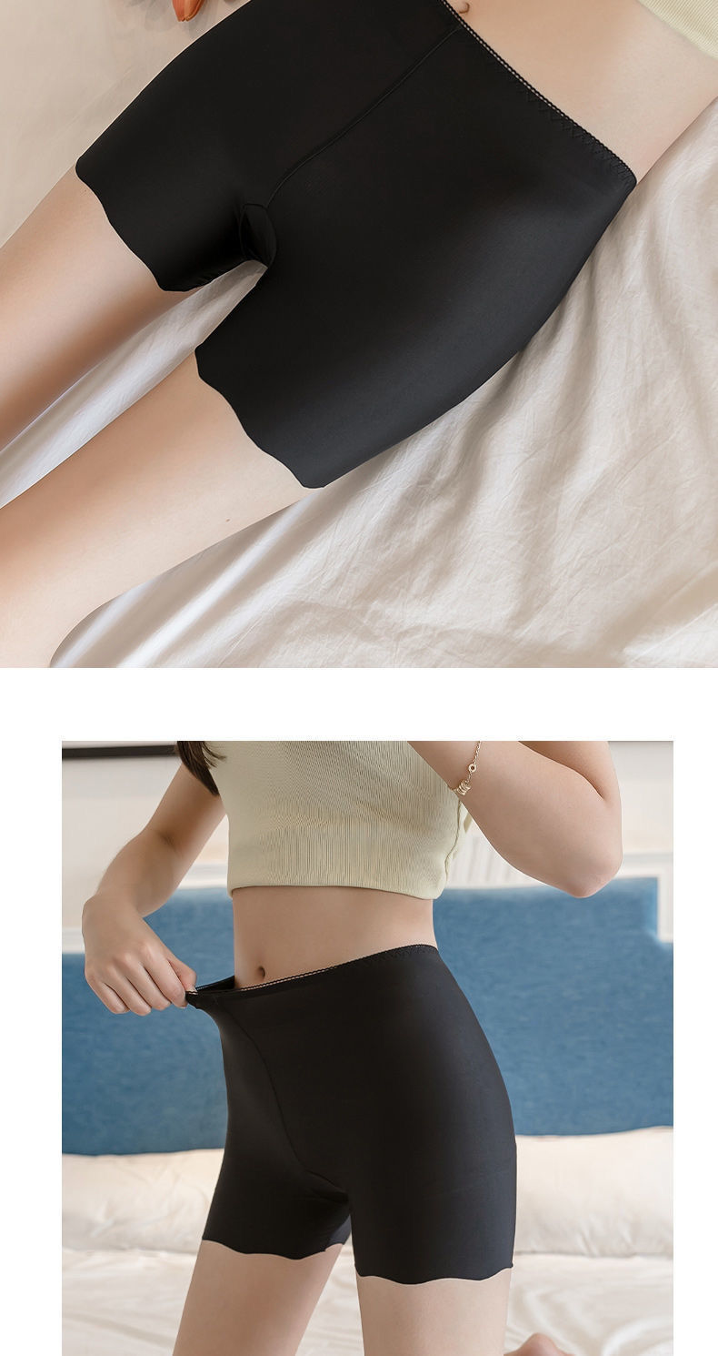 安全裤女夏季薄款防走光打底裤紧身不卷边不上滑保险短裤白色均码85