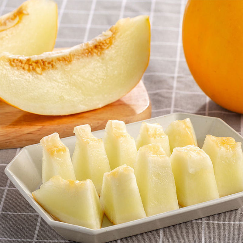 黄河蜜瓜新鲜陕西阎良黄皮甜瓜现摘黄金蜜瓜新鲜应季甜瓜5斤精选装