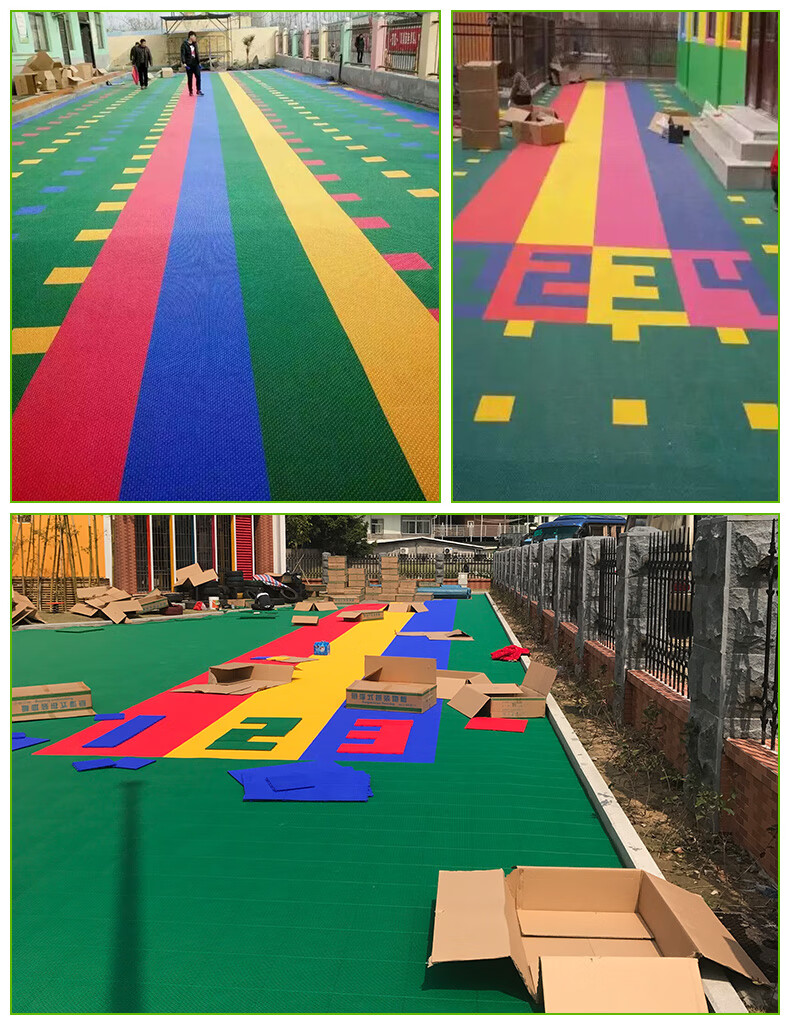 塑胶地板排水悬浮地板pp格栅板幼儿园防滑塑料露天阳台防盗窗垫板 长